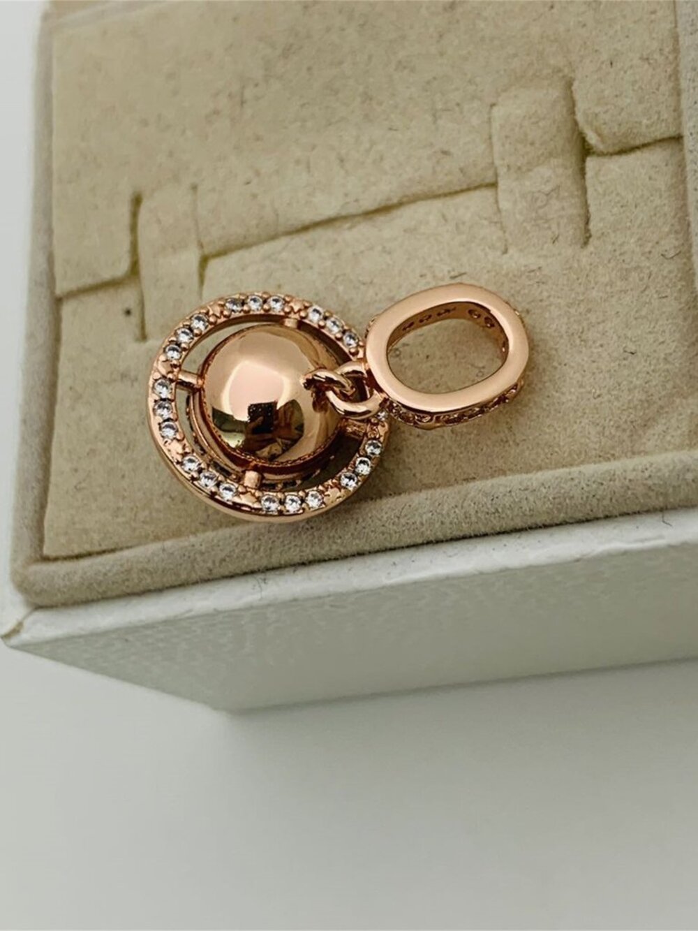 ✨🔥Pandora Confession Pink Globe Charm Rose Gold Pendant - Picture 6 of 7